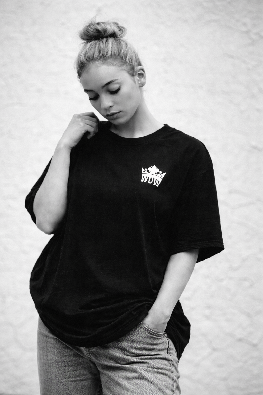 WOW FABRICK - Tricou oversize Urban Negru  / Identity collection