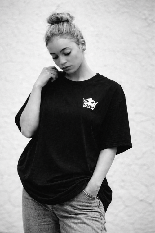 WOW FABRICK - Tricou oversize Urban Negru  / Identity collection